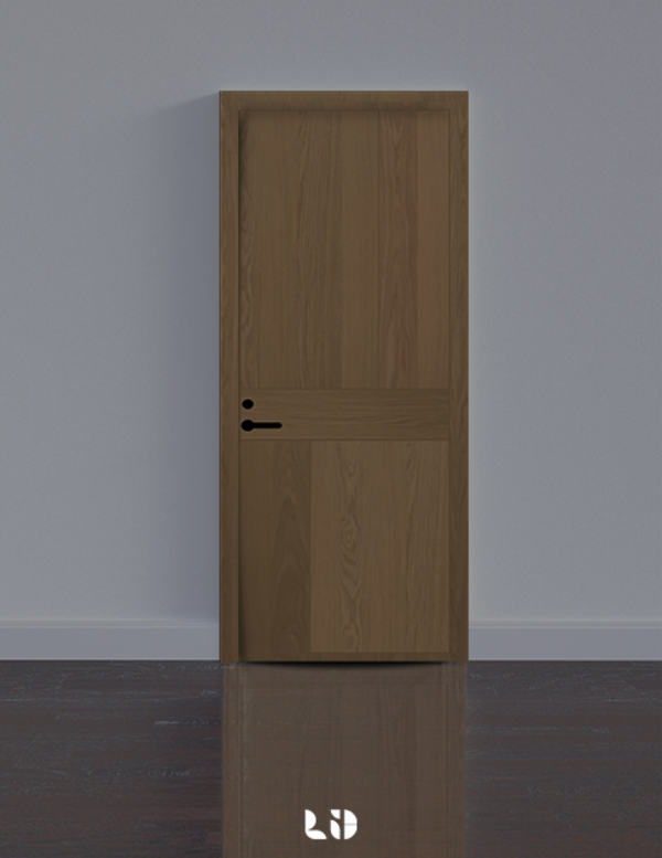 T4-實木複合式造型木門扇  ｜框扇同色